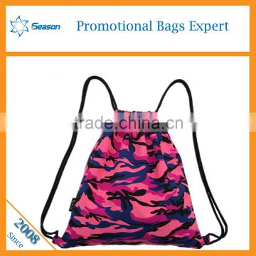 Wholesale fashion camouflage cloth drawstring bags