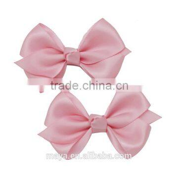 Hot-Sale lovely pink baby children hair bows hair accessories for girls