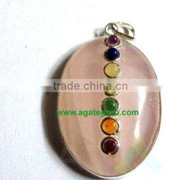 Rose Quartz Oval Pendent : Wholesaler Manufacturer