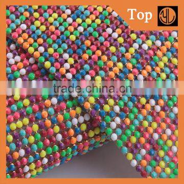 2016 New Arrival Aluminum Pearl Rhinestone Mesh Trimming
