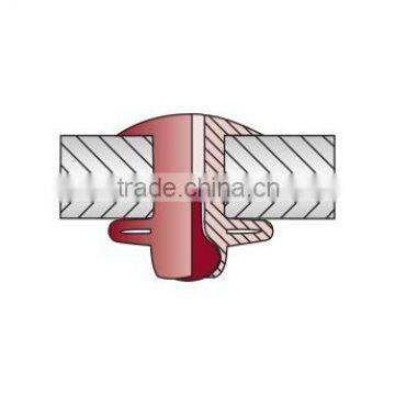 Folding Blind Rivet With Dome Head, Large Setting Head for Equal Distribution of Forces, Available With Neoprene Washer Too photo-2