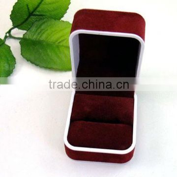 square fashion plastic flock jewelry box