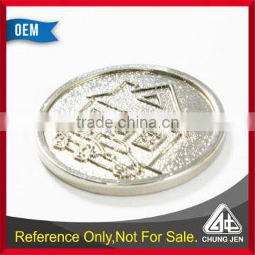 China Supplier Cheap Silver Embossed Shopping Cart Euro Token photo-4