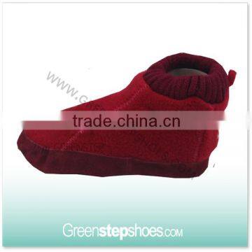 Polar Fleece And Cow Suede Leather Children Winter Shoes