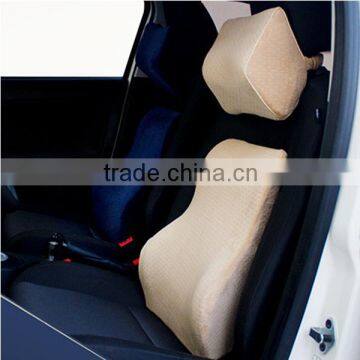 China Supply Memory Foam Car Seat Lumbar Support Pillow Car Neck Pillow (set)