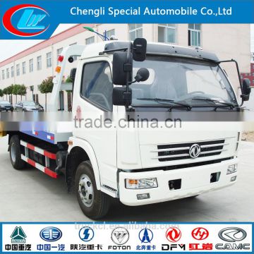 Dongfeng 4x2 flatform road towing truck emergence vehicles Road Platform Wrecker Truck