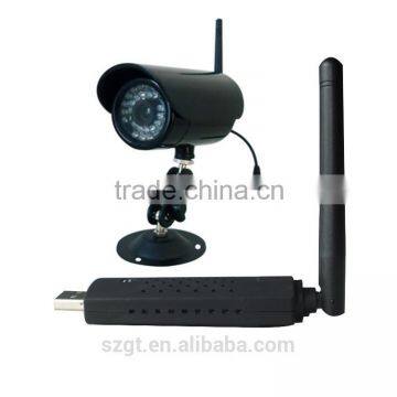 2.4 Ghz motion detection digital 4 channel usb wireless camera dvr receiver