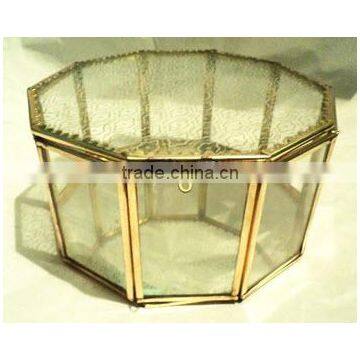 Brass and Glass Jewelry Box
