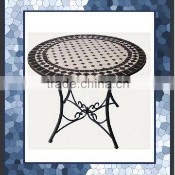 Tile mosaic top outdoor table