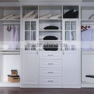 Best price wide space creamy modern bedroom furniture closet