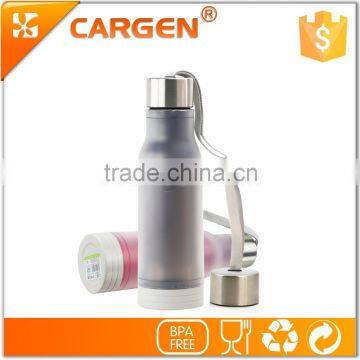 Practical Leisure Travel Plastic Frosted Sport Tea Bottle