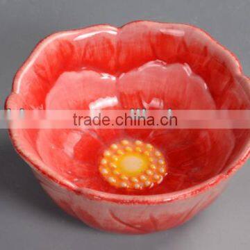 flower shape ceramic bowl