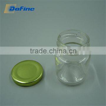 90ml Clear Glass Wide Mouth Mini Jars/ Hot Sauce Jars/ Caviar Jars With Metal Caps photo-3