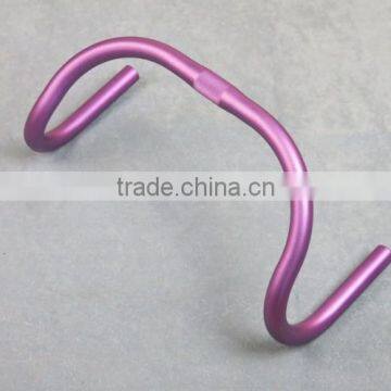 Anodized Purple Handle Bar for Single Speed Bicycle Drop Bar