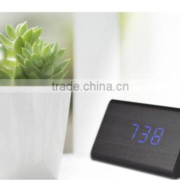 Fashion Desk Digital LED Wood Clock Vintage Table Wooden funny Alarm Clock