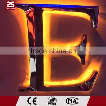 3D backlit stainless steel led signage