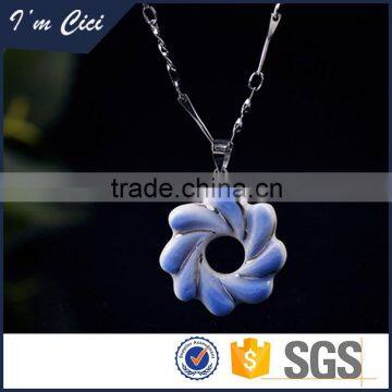 2015 New custom design statement stainless steel ceramic jewelry necklace CC-S065