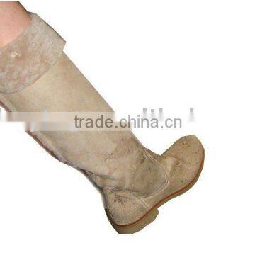 polyester suede lady's boots fabric