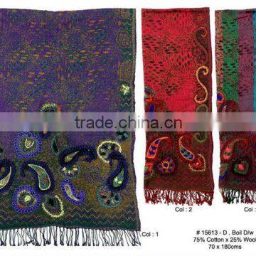 Wool Embroidery Shawls