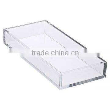 transparent high quality acrylic cosmetic organizer tray