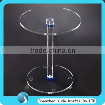 wholesale high quality custom made assembled small high clear acrylic round dining table cheap