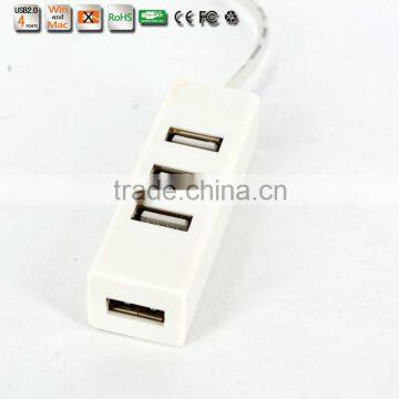 Wholesale Slim-shape Low Cost Portable and Ultra-Light Plastic Casing Usb Hub, 480MBPS 4-Port USB 2.0 Hub photo-2