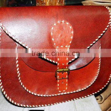 red leather shoulder bag/hand made pure leather bags/genuine leather satchel