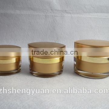 Gold Eye Shaped Acrylic Empty Cosmetic Jar