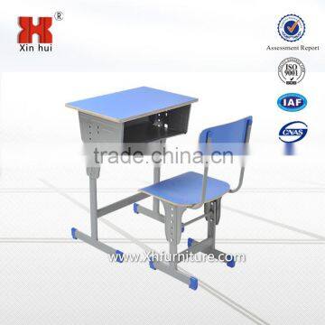 Xinhui school furniture sets student desk and chair with bottom price