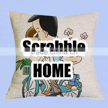 Scrabble HOME Letter Printed Pillow Cushion Covers 17.7*17.7''/45*45cm Home Decor