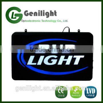 New Custom Logo Light Beer hanging LED Neon Light Signs