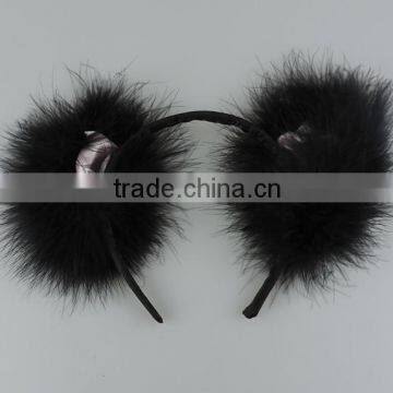 Hot Cosplay Party Dress Cat Ears Hairband Cat Tail Suit With Feathers photo-2