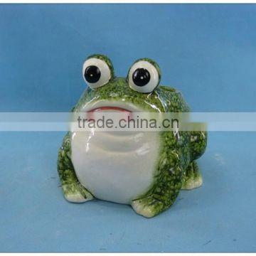 Ceramic garden decoration terracotta plant pot, frog flower pot