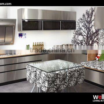 Stainless steel kitchen cabinets design