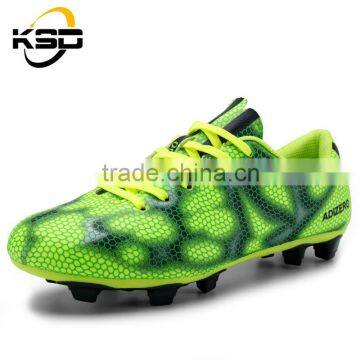 2016 latest high quality breathable PU + Rubber materials indoor men soccer shoes
