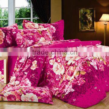 Hot sale cotton mercerized bed sheet , quilt , bedding sets, reactive printed floral design