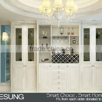 Homesung 2016 modern customized size white solid wood wine cabinet