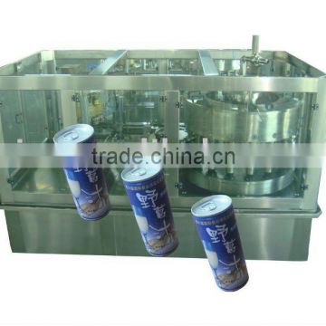 Pop can filling and sealing machine