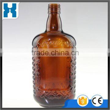 700ML CUSTOM DESIGN AMBER GLASS BOTTLE FOR LIQUOR