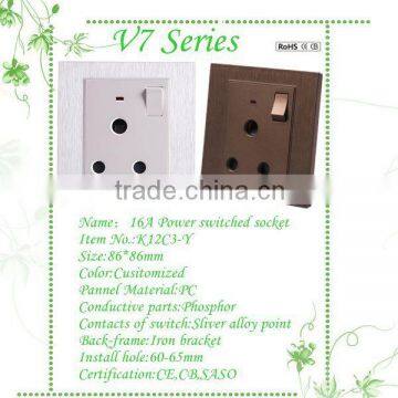 Electric Switch and Socket Modern / Popular Socket Switch Electrical with CE& RoHS