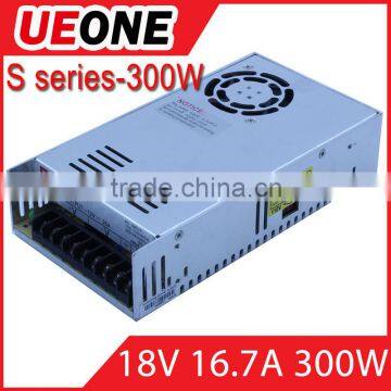 light weight 300w single 18v 300w ac/dc switching power supply