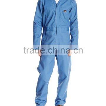 OEM 65% 00pyester 35% cotton anti crinkle blue mechanic long sleeve Coverall high quality uniform