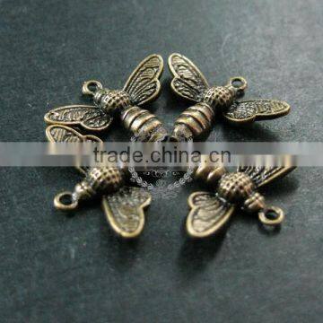 15x20mm Vintage Brass Bronze Bees Bugs Antiqued DIY Pendant Charm Supplies Findings 1810186 photo-3