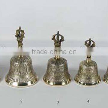 TIBBET MUSICAL INSTRUMENT/MANJIRA/MANJEERA/BRASS BELLS/BRASS FINISH BELLS /BRASS BELLS