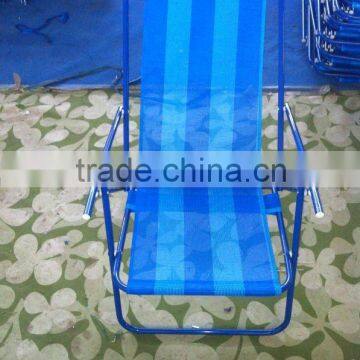 Folding beach chair Textile cross chair low back