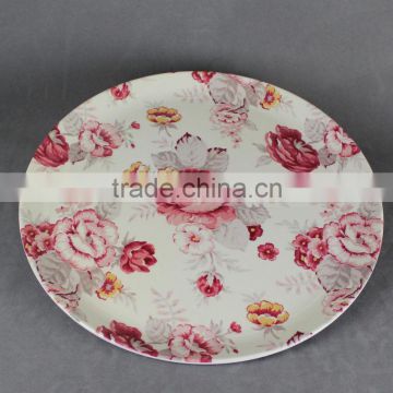 T1014 14" melamine display tray ,bar tray,round tray