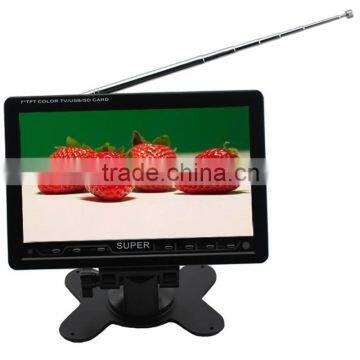 Best selling 7inch portable color television with USB/SD/FM/AV IN/AV OUT