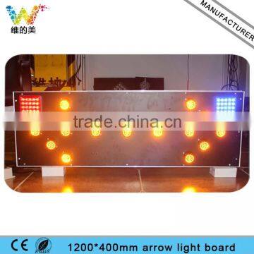 Shenzhen LED Factory 1200*400mm Truck Mounted Traffic Aluminum Arrow Light Board