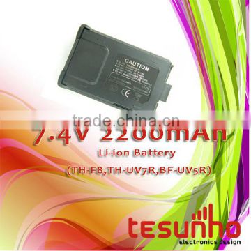 TESUNHO two way radio battery Li-ion 2200mAh for TH-F8 TH-UV7R BF-UV5R