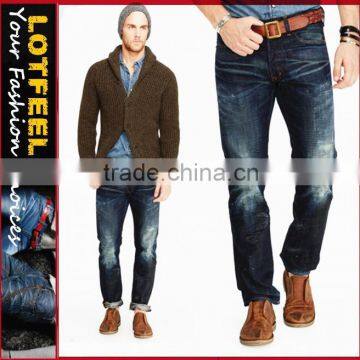 Biker Jeans Blue Denim jeans pantalon (LOTK052)